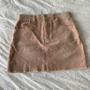 Pink corduroy skirt